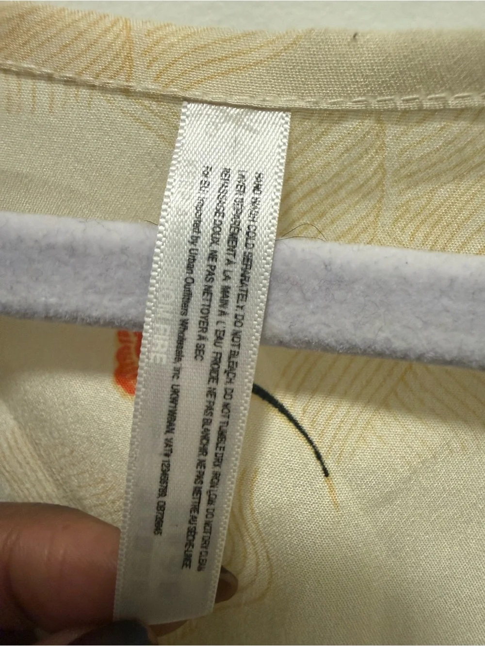 Urban Outfitters Cream Floral Kimono Shirt with Orange Blooms - Picture 4 of 5